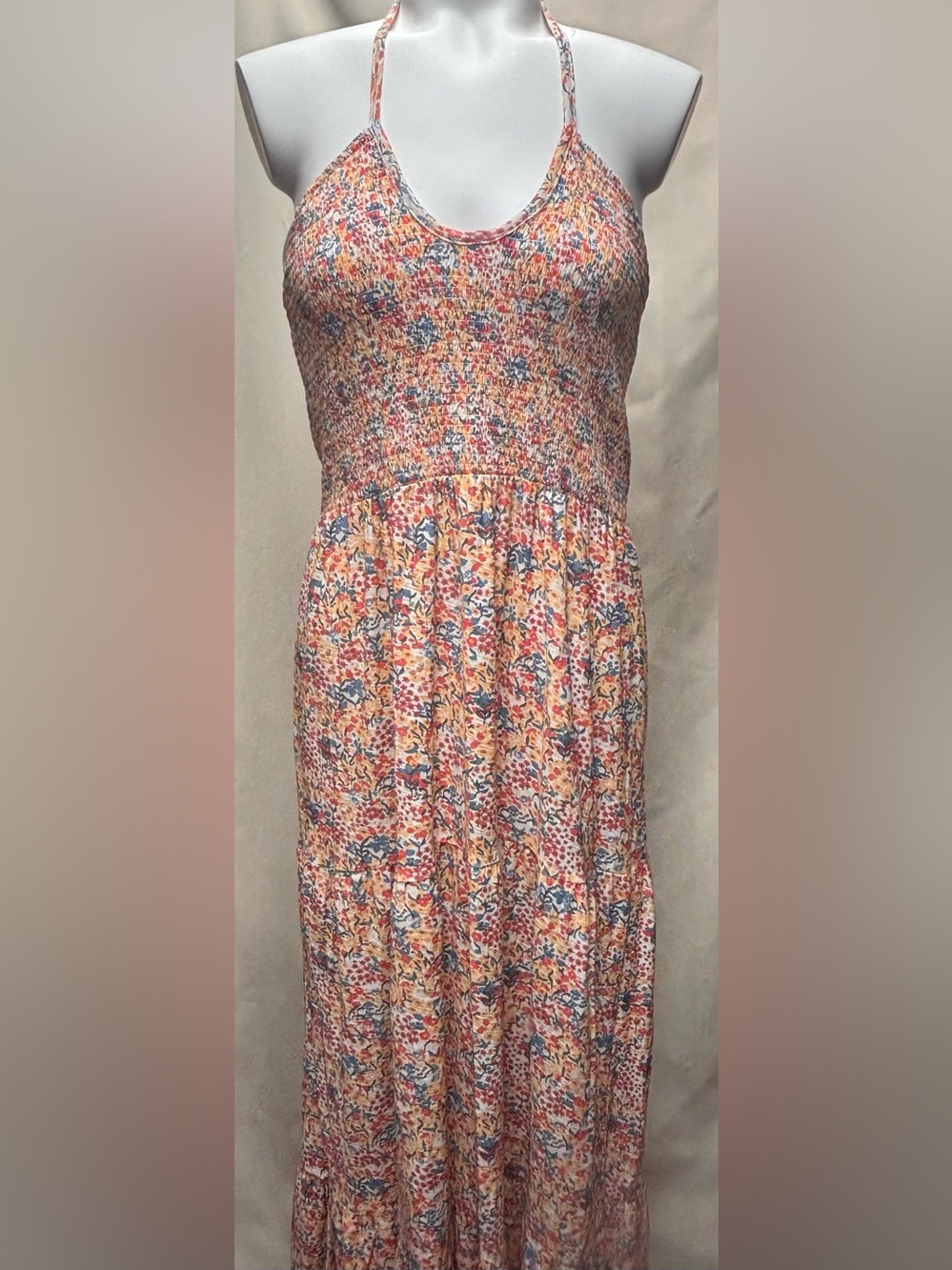 Nation LA Kira Smock Halter Floral Dress Size Medium NWT 100% Pima Cotton - Picture 4 of 11